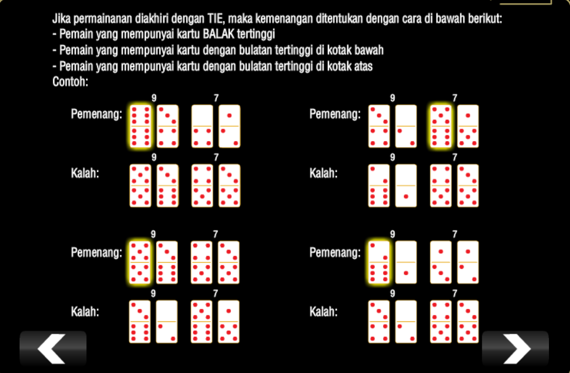 Aturan Penentuan Pemenang Seri TIE Domino99 HPBOLA